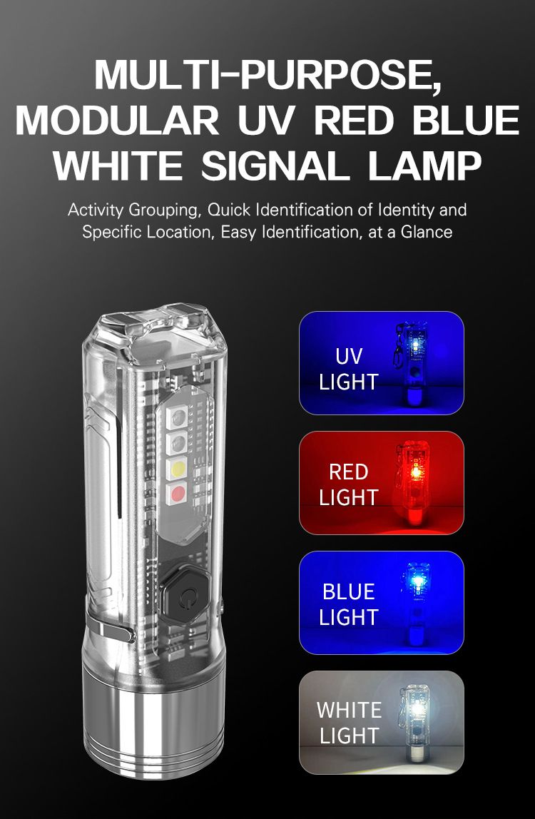 GT13 TIKI Mini-Schlüsselleuchte 1000 Lumen USB wiederaufladbar tragbare Beleuchtung für Camping und den täglichen Gebrauch