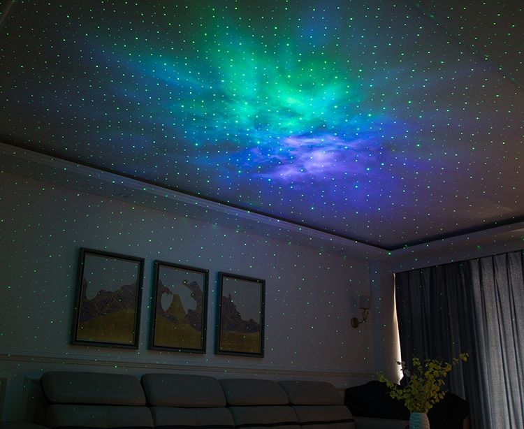 Faszinierender Laser-Sternenhimmel-Projektor Nachtlicht 7 Farben 360 Grad Drehung Gemütliche Stimmung Kinder Geschenk Dekoration