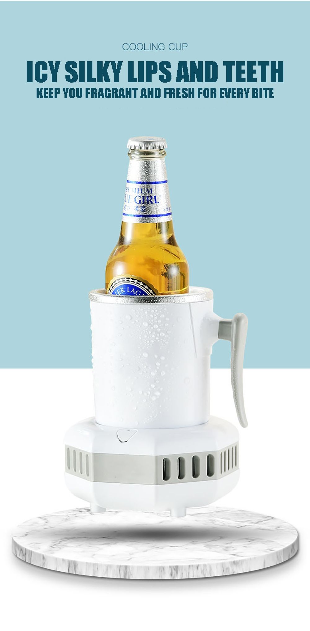 Tragbarer Kühlschrank, elektrischer Getränkekühler, schnell kühlender Kessel – Sommerparty-Essentials für eiskalte Getränke
