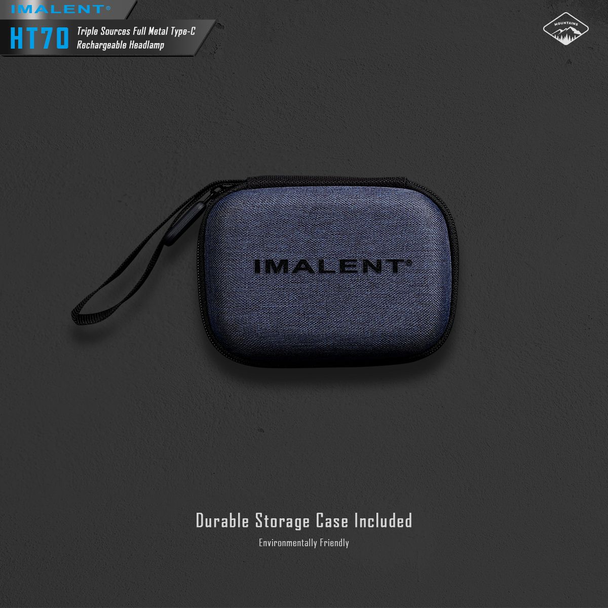 IMALENT HT70 Stirnlampe mit drei Lichtquellen, 3500 Lumen, wiederaufladbar, ergonomisches Design für Outdoor-Abenteuer