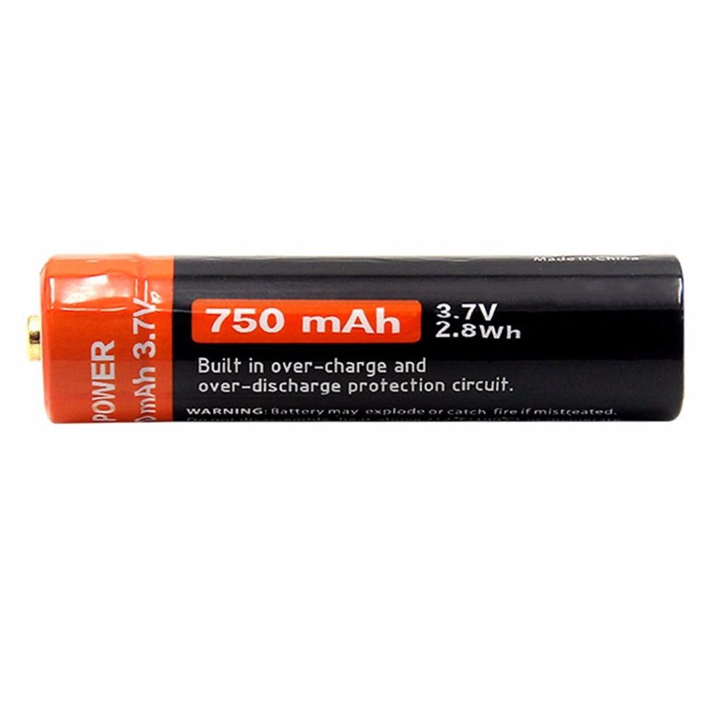 Doublepow 14500 750mAh wiederaufladbarer Akku 3,7V Li-Ion mit Micro USB für High-Drain-Geräte und Camping