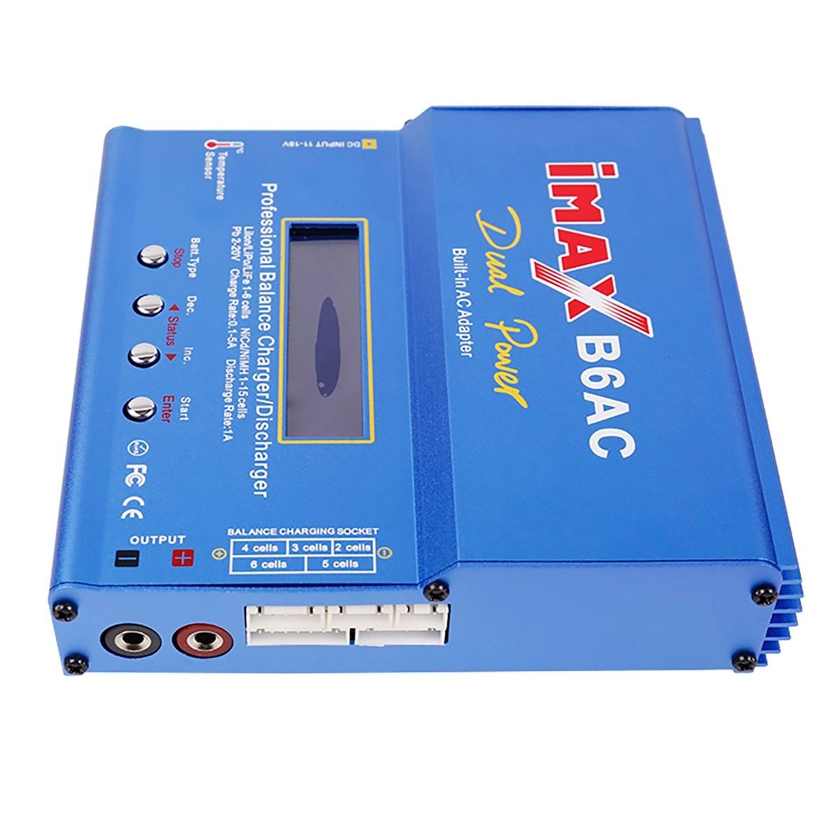 Imax B6AC 80W 6A RC-Ladegerät mit digitalem LCD für LiPo- und NiMH-Akkus, maximale Sicherheit, Schnellladung