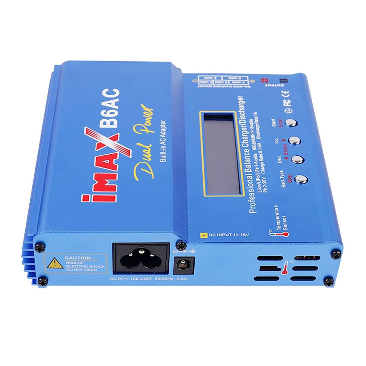 Imax B6AC 80W 6A RC-Ladegerät mit digitalem LCD für LiPo- und NiMH-Akkus, maximale Sicherheit, Schnellladung