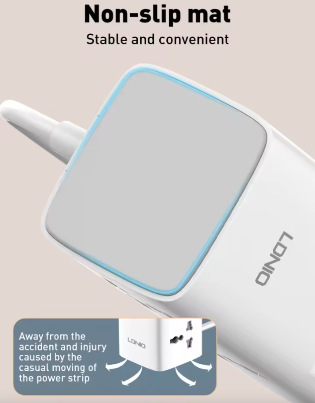 LDNIO Tower Mehrfachsteckdosen-Würfel, 4 Steckdosen, 70W Ladeanschlüsse, Netzfilter, UK/US/EU-Steckertyp zu Universaladapter