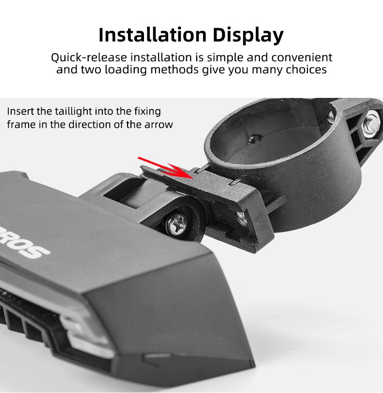 ROCKBROS LKWD-R1 Fahrradlicht Smart USB LED mit kabelloser Fernbedienung Blinkersignal Laserprojektor für Fahrradsicherheit
