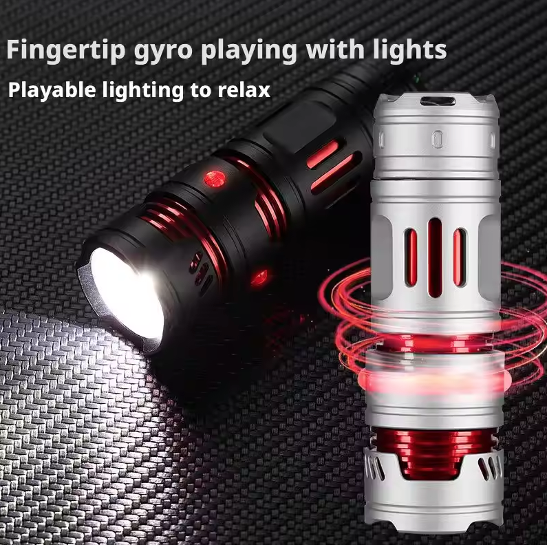 Tragbare Mini-EDC-Taschenlampe, USB-wiederaufladbare Taschenlampe, Schlüsselanhänger-Taschenlampen
