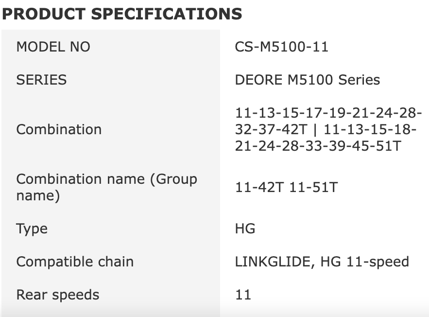 Shimano Deore CS M5100 11-Gang MTB Kassette 11-51T Präzisionsgangbereich für Trail-Klettern und Abfahrten