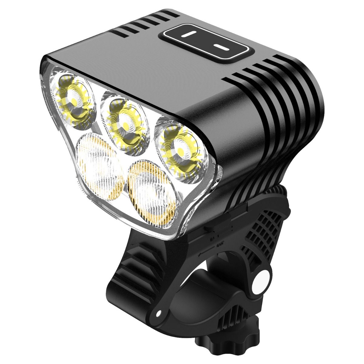 Mangeleyes M5 Mountainbike-Licht 5000 Lumen USB wiederaufladbar 20000mAh Akku wasserdicht für Nachtfahrten
