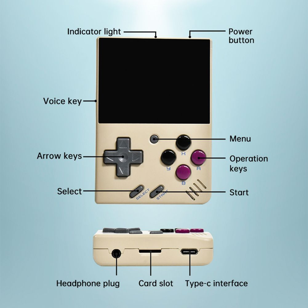MIYOO Mini Plus tragbare Retro-Spielkonsole 3,5-Zoll-IPS-Bildschirm leichte klassische Videospiele kompakt