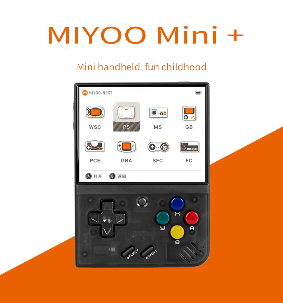 MIYOO Mini Plus tragbare Retro-Spielkonsole 3,5-Zoll-IPS-Bildschirm leichte klassische Videospiele kompakt