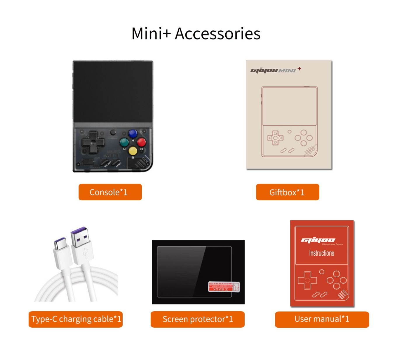 MIYOO Mini Plus tragbare Retro-Spielkonsole 3,5-Zoll-IPS-Bildschirm leichte klassische Videospiele kompakt