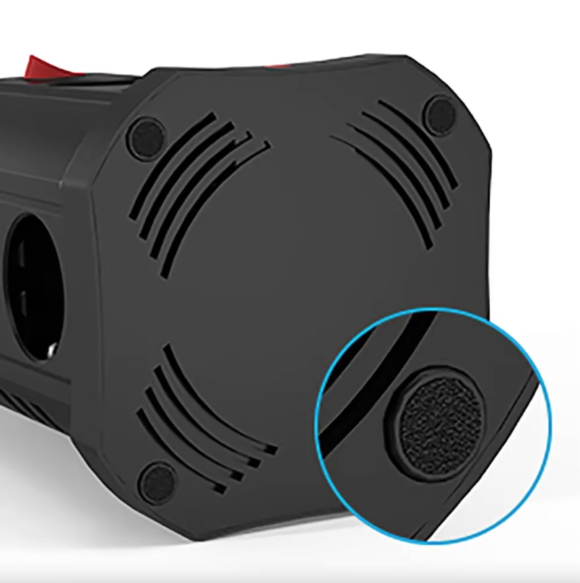EU Mehrfachsteckdose Überspannungsschutz 4000W 16A mit USB-Anschluss, Mehrfachstecker mit Nachtlicht