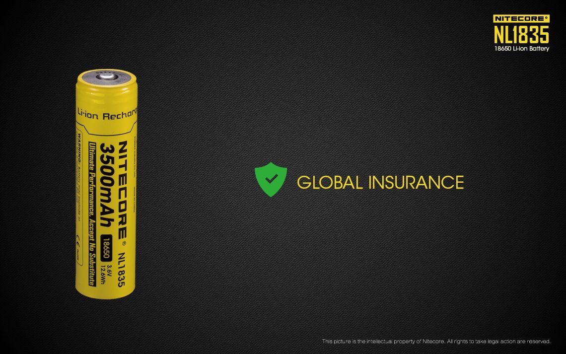 Nitecore 18650 NL1835 3500mAh Li-Ion-Akku für langanhaltende Leistung und zuverlässige Performance