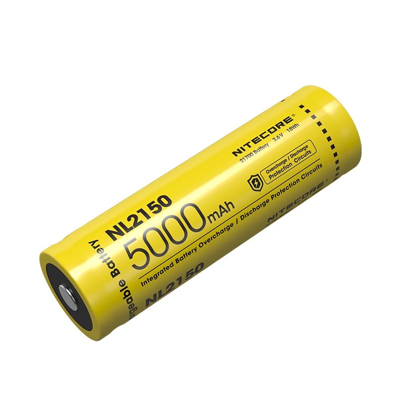NITECORE NL2150 5000mAh 3.6V 21700 wiederaufladbarer Akku für leistungsstarke Taschenlampe, Drohne und Outdoor-Ausrüstung