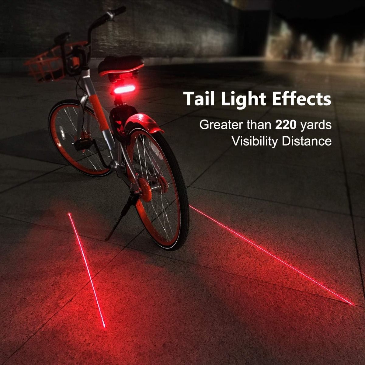 C1 wiederaufladbares Fahrrad-Rücklicht LED - Fernbedienung, Blinker, Spurwarnung, einfache Installation für Fahrrad-Sicherheitswarnlicht