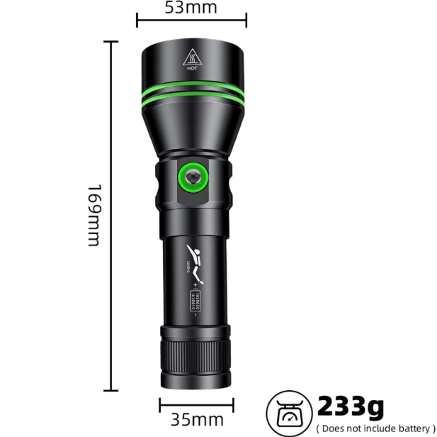 P70 Tauchlampe, Tauchleuchte 5000 Lumen superhelle Blitzlichter, IPX8 wasserdichte Unterwasser-Nachttauchlampe, bis 200 Meter tauchfähiges Licht