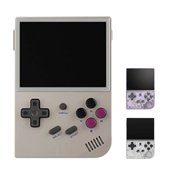 ANBERNIC RG35XX Retro-Handheld-Spielkonsole mit lebendigem IPS-Bildschirm, PSP-Unterstützung für nostalgisches Spielerlebnis in Grau
