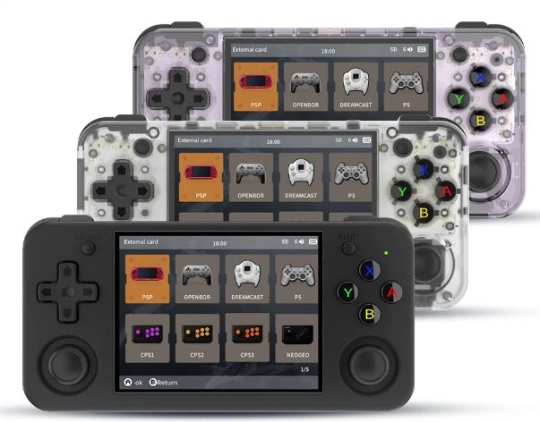 Anbernic RG35XX H Handheld-Konsole mit 5000 klassischen Spielen, IPS-Display, kabelloser Controller, Retro-Gaming