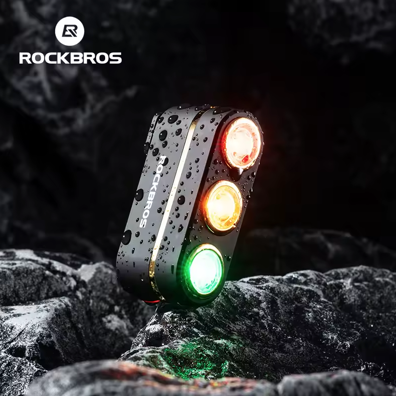 ROCKBROS Smart Fahrrad Rücklicht IP64 wasserdicht Warnrücklicht Typ-C Ladung Bremserkennung Rücklicht Nachtfahrlicht Fahrrad Zubehör