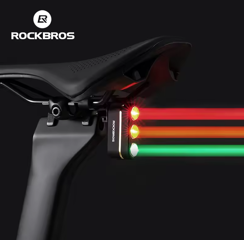 ROCKBROS Smart Fahrrad Rücklicht IP64 wasserdicht Warnrücklicht Typ-C Ladung Bremserkennung Rücklicht Nachtfahrlicht Fahrrad Zubehör