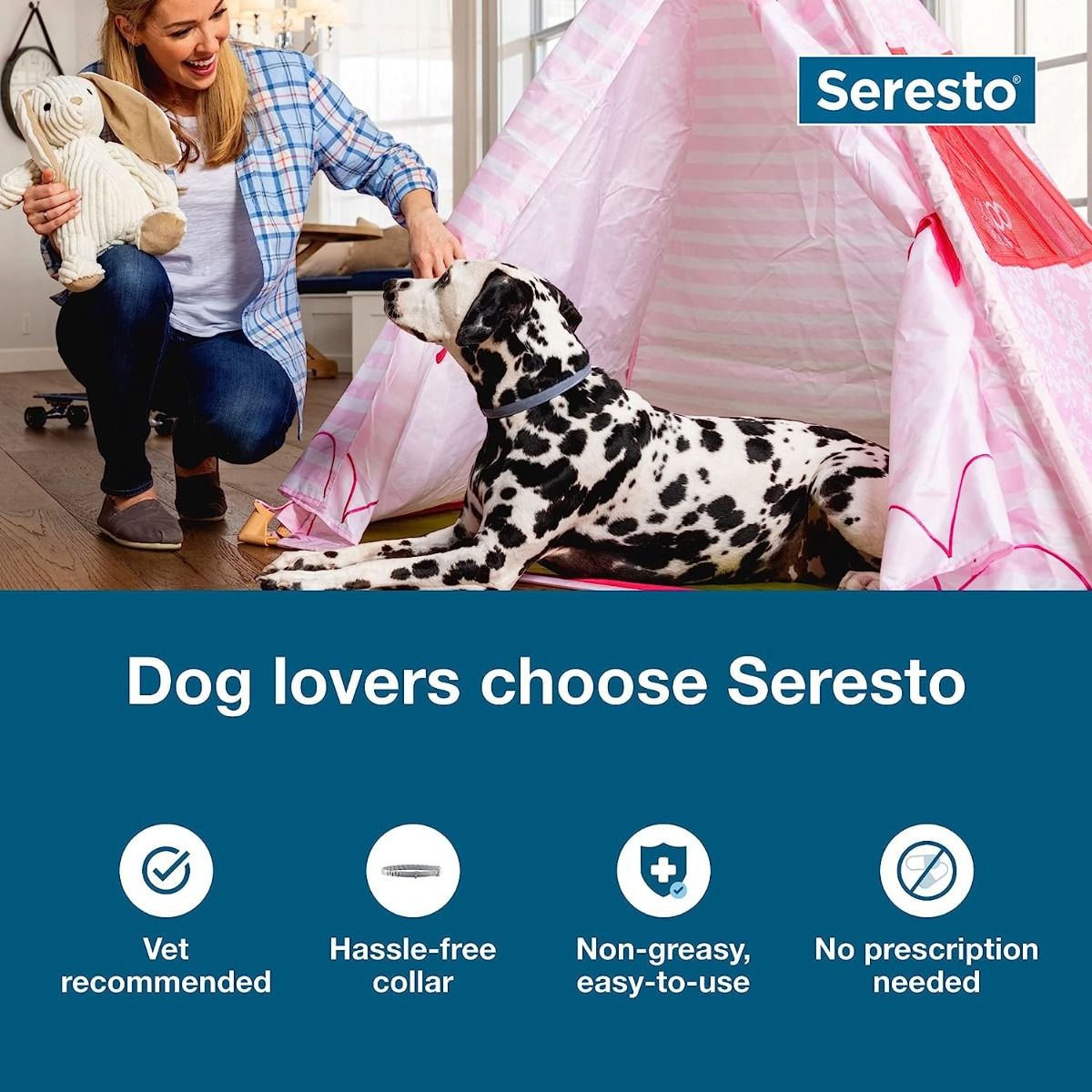 Seresto Halsband für große Hunde – tierärztlich empfohlen – Floh- und Zeckenschutz und -vorbeugung – 8 Monate Schutz