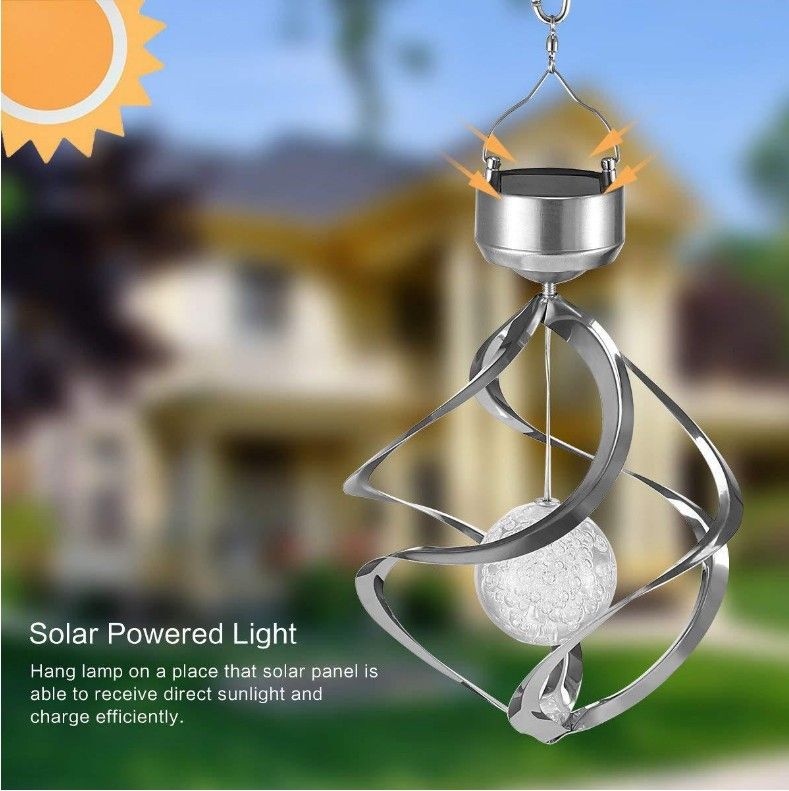 Bezaubernde Solarleuchten Außendekorationen Windspiele LED Farbwechsel für Gartenpartys Langlebiges Design
