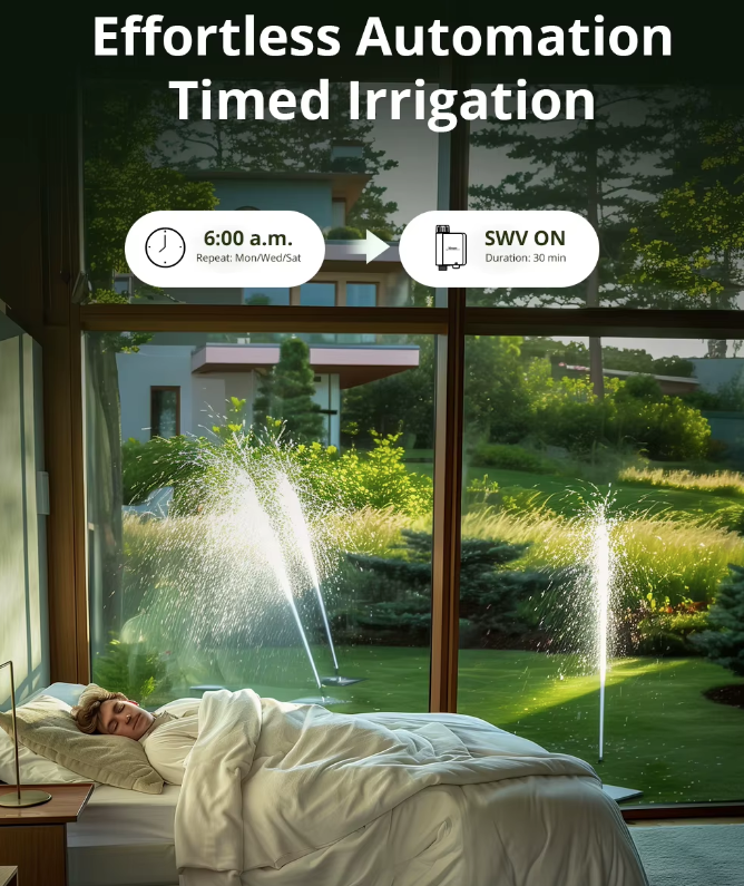 SONOFF SWV Zigbee 3.0 Smart Water Valve Automatisierte effiziente Bewässerung eWeLink Alexa Google Einfache Installation