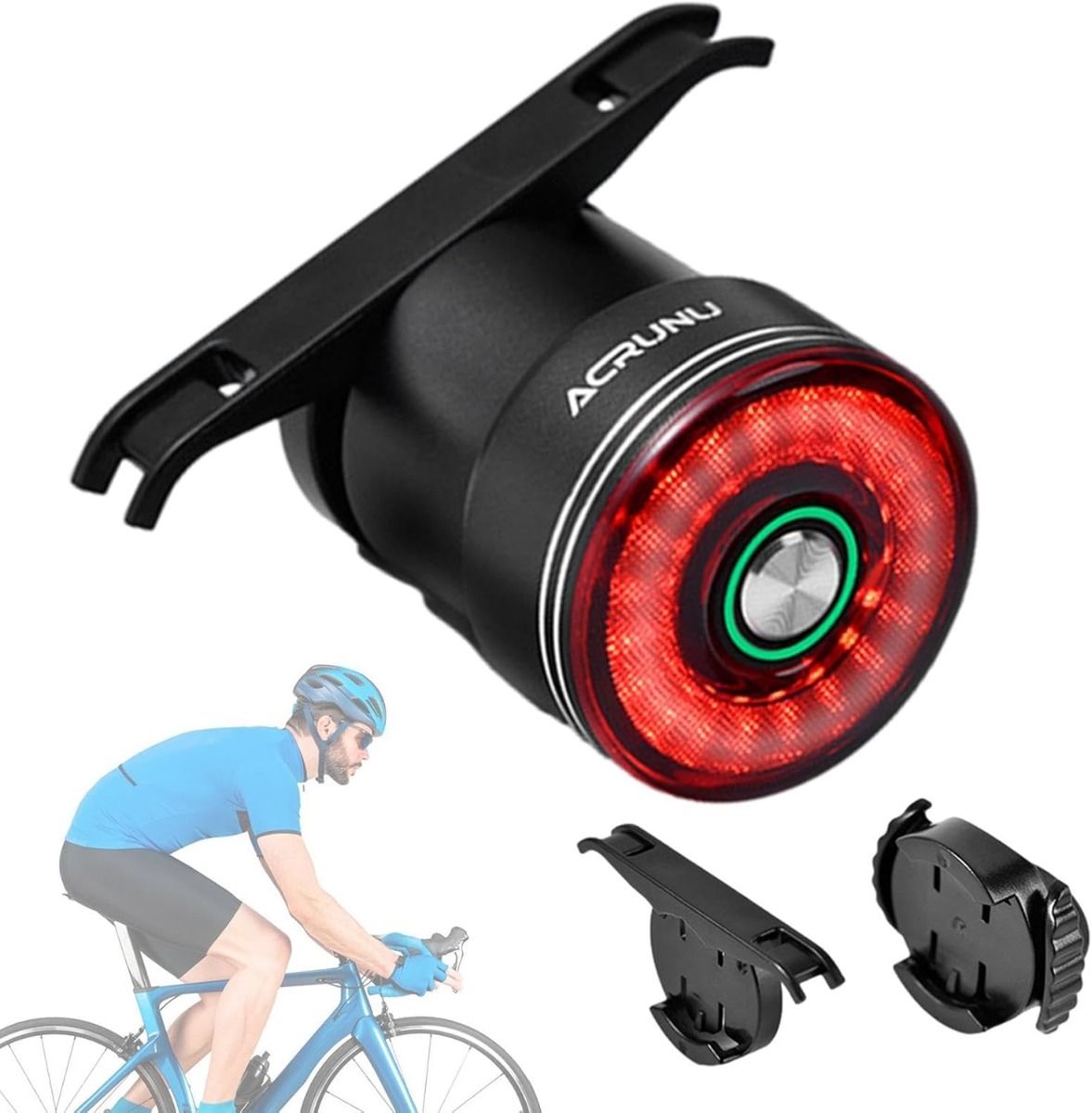 Smartes Fahrrad-Rücklicht mit Bremsinduktion, Fahrrad-Rücklicht für Sattelstütze, wasserdicht, USB-Aufladung, Fahrrad-Rücklicht