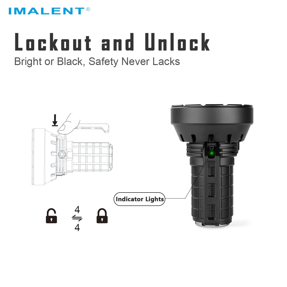IMALENT SR16 55000 Lumen Langstrahltaschenlampe 1715 Meter LED-Taschenlampe