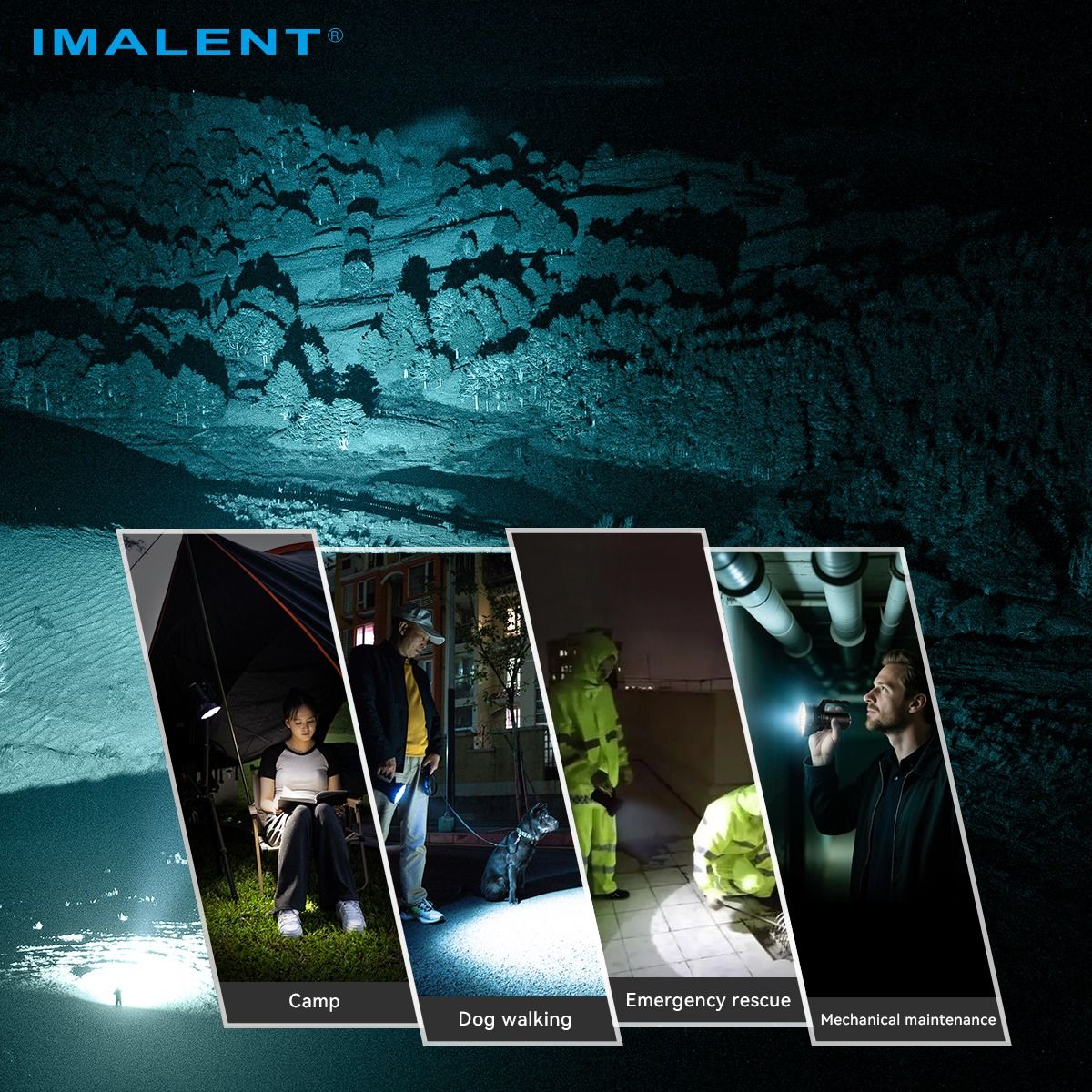IMALENT SR16 55000 Lumen Langstrahltaschenlampe 1715 Meter LED-Taschenlampe