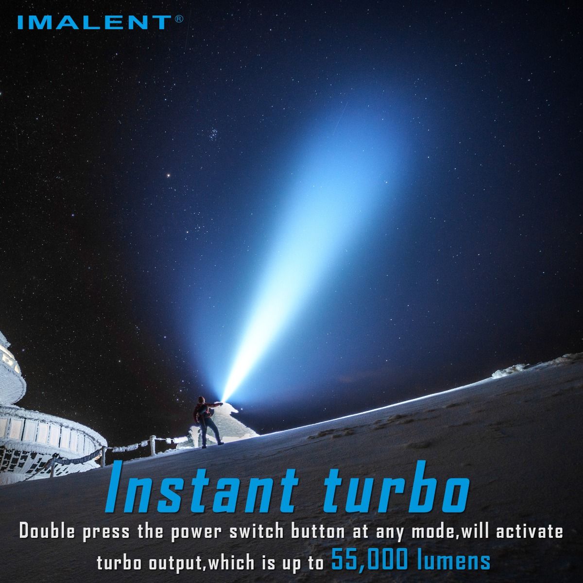IMALENT SR16 55000 Lumen Langstrahltaschenlampe 1715 Meter LED-Taschenlampe