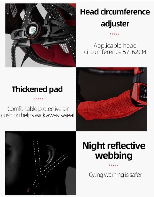 ROCKBROS Leichter Fahrradhelm Ultralight-Helm mit integrierter Sicherheitsbeleuchtung und USB-Ladefunktion für Komfort