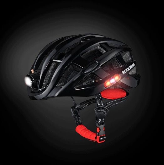ROCKBROS Leichter Fahrradhelm Ultralight-Helm mit integrierter Sicherheitsbeleuchtung und USB-Ladefunktion für Komfort