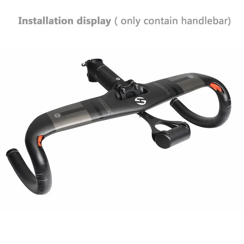 TOSEEK Vollcarbon-Lenker 31,8 mm leichter aerodynamischer Rennradlenker mit anpassbaren Längen
