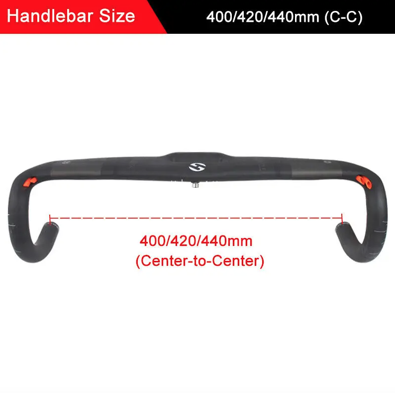 TOSEEK Vollcarbon-Lenker 31,8 mm leichter aerodynamischer Rennradlenker mit anpassbaren Längen