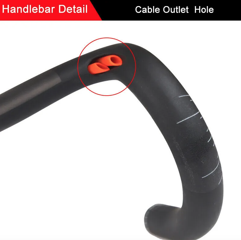 TOSEEK Vollcarbon-Lenker 31,8 mm leichter aerodynamischer Rennradlenker mit anpassbaren Längen