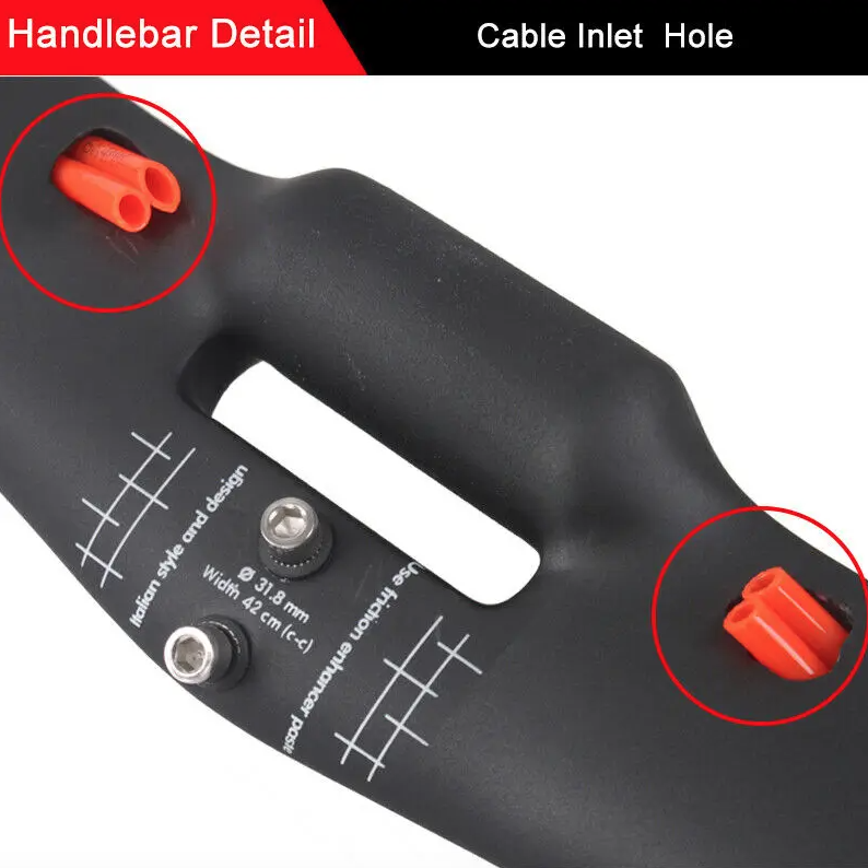 TOSEEK Vollcarbon-Lenker 31,8 mm leichter aerodynamischer Rennradlenker mit anpassbaren Längen