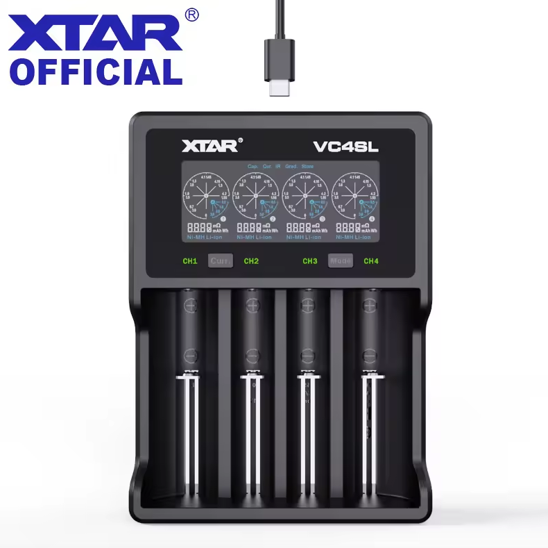 XTAR VC4SL 18650 21700 Batterieladegerät USB C Schnellladung Umweltfreundliches Vielseitiges Ladegerät für Technikzubehör