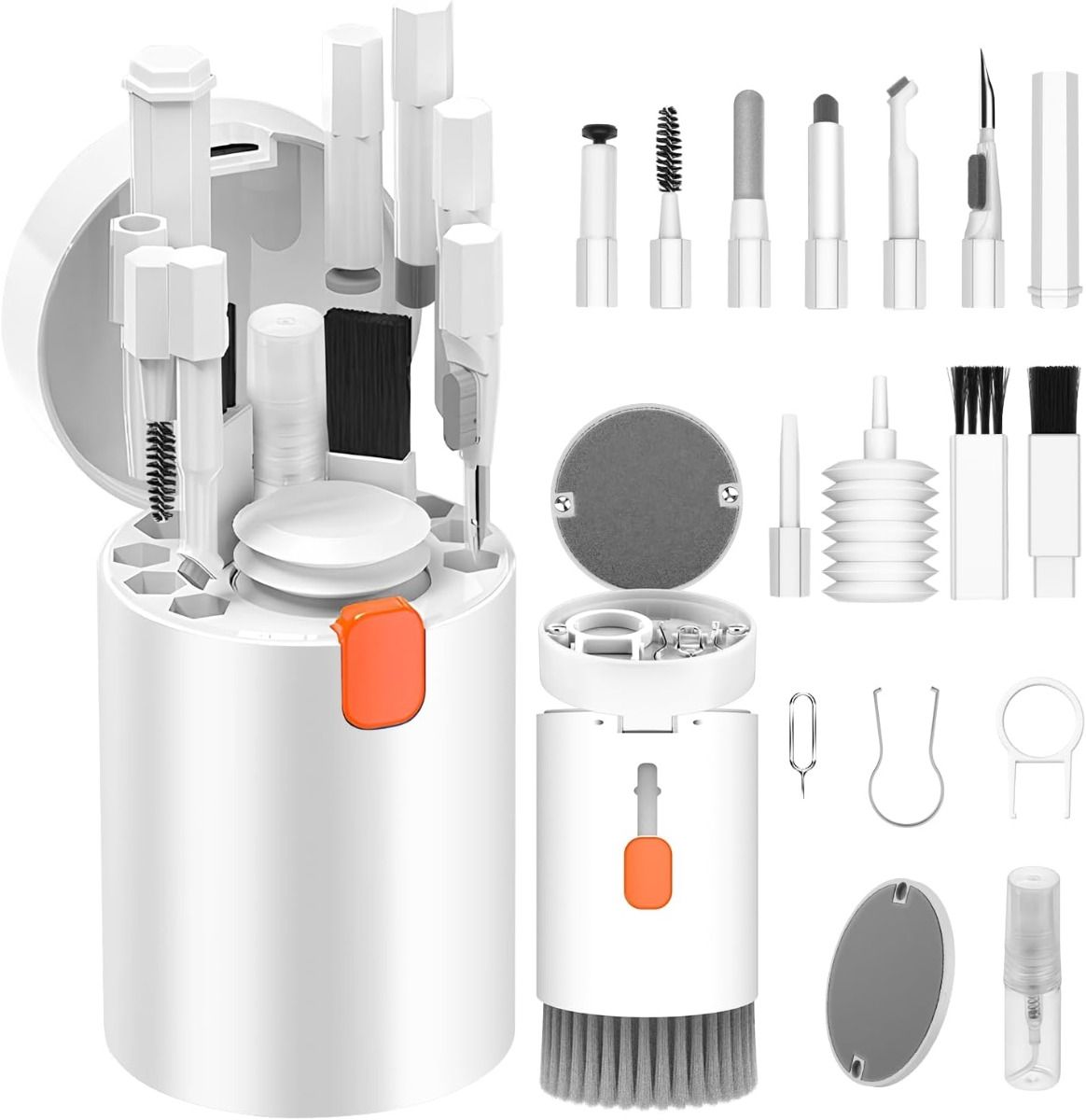 20 in 1 Multifunktionales Reinigungsset für elektronische Geräte, Tastatur-Reinigungsbürste, Kopfhörer-Reinigungsset für AirPods, Multi-Tool zur Reinigung von Laptop, Ohrhörern, Kamera, Handys