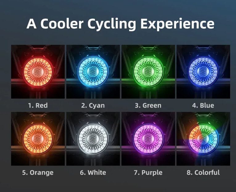 Vielseitiges Fahrrad-Rücklicht, intelligenter Bremsensensor, drahtlose Fernbedienung, buntes Blinklicht, wiederaufladbares Licht