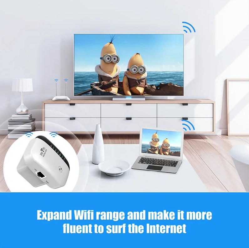 WLAN-Repeater Drahtloser Signalverstärker Erweiterter Netzwerkverstärker Heimrouter Durch die Wand Schlafzimmer Empfangen Bewegen