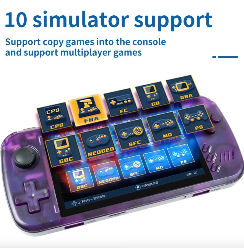 POWKIDDY X39pro Tragbare Videospielkonsole 4,3 Zoll IPS Retro-Gaming mit PS1-Unterstützung und HD-Ausgabe