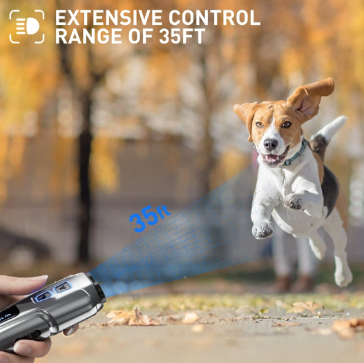 Ultraschall-Hundevertreiber mit LED-Taschenlampe, tragbare Anti-Bell-Lösung, humanes Hundetrainingsgerät