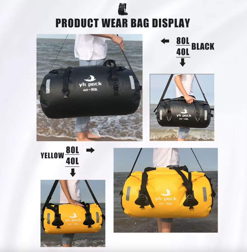 Motorradtasche wasserdicht MTB Bike Gepäckträgertasche hinten Reisegepäckträger tragbarer Sattelsitz Fahrradzubehör 40L/80L