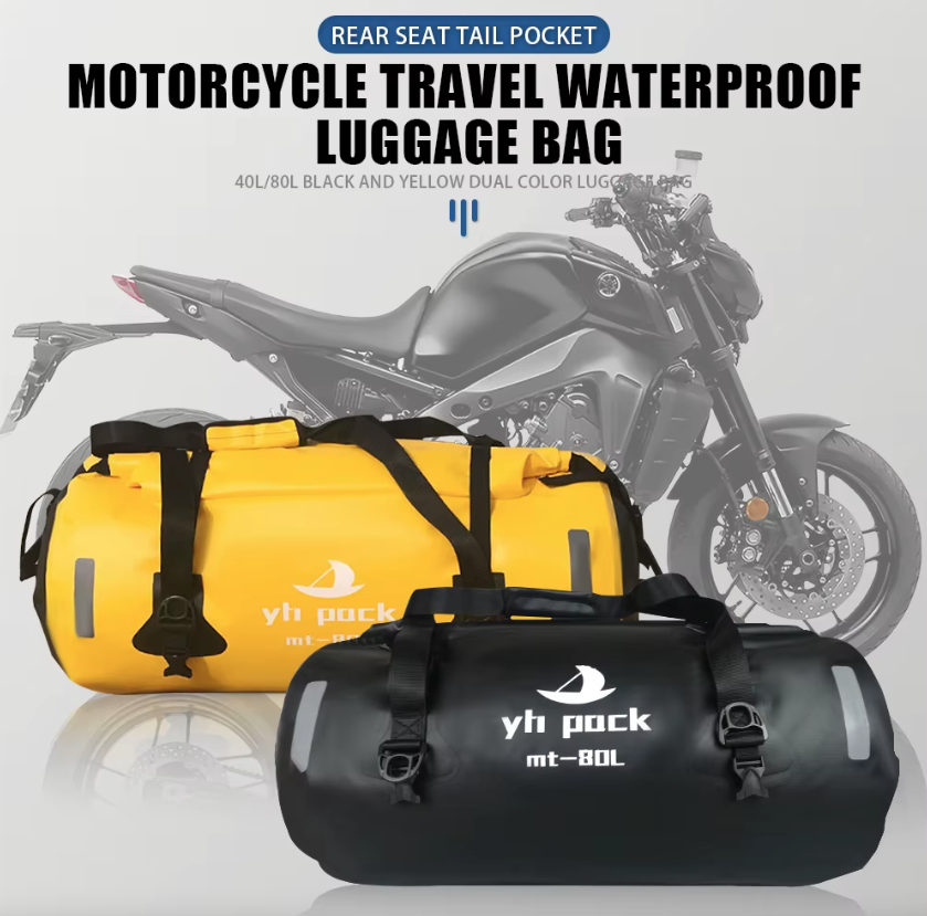 Motorradtasche wasserdicht MTB Bike Gepäckträgertasche hinten Reisegepäckträger tragbarer Sattelsitz Fahrradzubehör 40L/80L